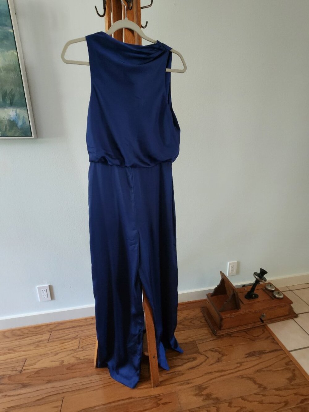 NWT Abercrombie & Fitch Navy Blue Jumpsuit Size S Inseam 29 In